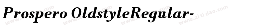 Prospero OldstyleRegular字体转换